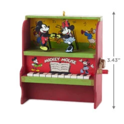 Hallmark Disney Mickey And Minnie Let's Dance! Musical Ornament With Motion -Lovely Souvenir Store Mickey and Minnie Piano Keepsake Ornament 2699QXD6717 03