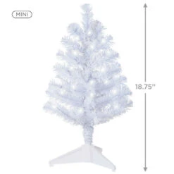 Hallmark Miniature White Pre-Lit Christmas Tree, 18.75" -Lovely Souvenir Store Miniature White PreLit Christmas Tree 2499QSB6243 03