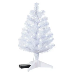 Hallmark Miniature White Pre-Lit Christmas Tree, 18.75" -Lovely Souvenir Store Miniature White PreLit Christmas Tree 2499QSB6243 06