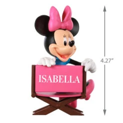 Hallmark Disney Minnie Mouse In Director's Chair Personalized Ornament 8 Hallmark Disney Minnie Mouse In Director's Chair Personalized Ornament -Lovely Souvenir Store Minnie Mouse Directors Chair Personalized Ornament 2499QHE1961B1 03