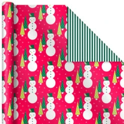 Hallmark Mod Holiday 3-Pack Reversible Wrapping Paper Assortment, 120 Sq. Ft. -Lovely Souvenir Store Mod Holiday Assorted Reversible Wrapping Paper 5JXW1072 05