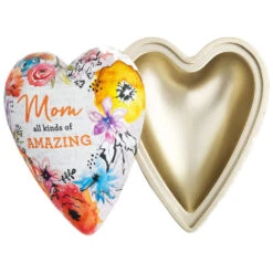 Amazing Mom Art Heart Trinket Box, 3.5" -Lovely Souvenir Store Mom All Kinds of Amazing HeartShaped Trinket Box 1003480350 03