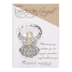 Roman Mom's Bedside Angel, 2.5" H -Lovely Souvenir Store Moms Bedside Angel With Faux Pearl Accents 223131 02