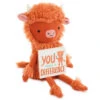 Hallmark MopTops Highland Cow Stuffed Animal With You Make A Difference Board Book -Lovely Souvenir Store MopTops Plush Cow Stuffed Animal Board Book 1KID1537 01