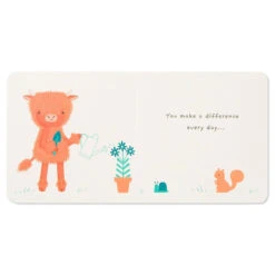 Hallmark MopTops Highland Cow Stuffed Animal With You Make A Difference Board Book -Lovely Souvenir Store MopTops Plush Cow Stuffed Animal Board Book 1KID1537 06