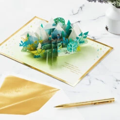 Hallmark Love Sharing Life's Adventure With You 3D Pop-Up Love Card -Lovely Souvenir Store Mountains and Trees 3D PopUp Love Card 1299LAD2890 06