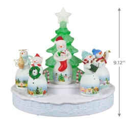 Hallmark Snowtop Lodge Christmas Concert Tabletop Decoration With Light And Sound -Lovely Souvenir Store Musical Snowmen Ornaments Keepsake Decoration 1QFM3929 03