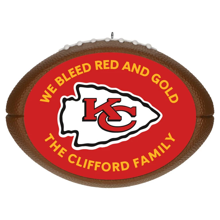Hallmark NFL Football Kansas City Chiefs Text Personalized Ornament 3 Hallmark NFL Football Kansas City Chiefs Text Personalized Ornament