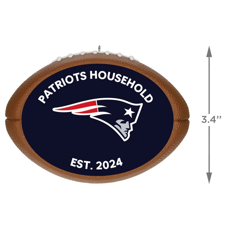 Hallmark NFL Football New England Patriots Text Personalized Ornament 5 Hallmark NFL Football New England Patriots Text Personalized Ornament - Image 3