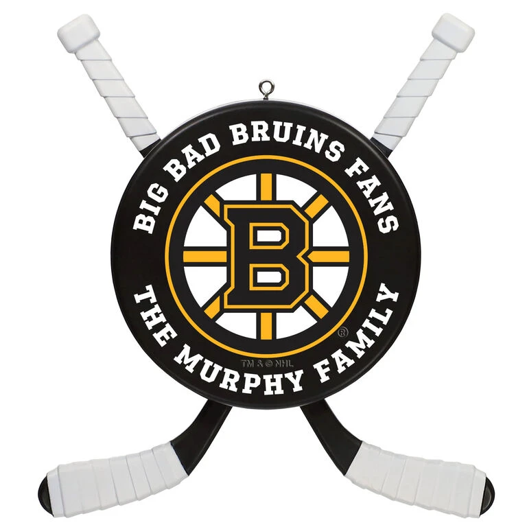NHL Hockey Personalized Ornament, Boston Bruins® 3 NHL Hockey Personalized Ornament, Boston Bruins®