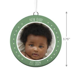 Hallmark New Baby Personalized Text And Photo Ceramic Ornament 7 Hallmark New Baby Personalized Text And Photo Ceramic Ornament -Lovely Souvenir Store New Baby Personalized Round Ceramic Ornament 1999QHE1711B31 03