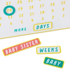 Hallmark So Excited To Meet You Magnetic Baby Countdown Board -Lovely Souvenir Store New Baby Pregnancy Countdown Calendar 1BBY4821 03