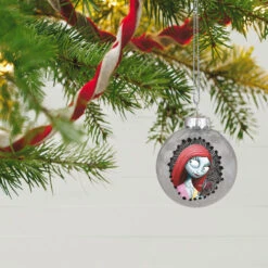 Hallmark Disney Tim Burton's The Nightmare Before Christmas Halloween Town Glass Ornaments, Set Of 9 -Lovely Souvenir Store Nightmare Before Christmas Glass Ball Keepsake Ornaments 2999QSB6289 02