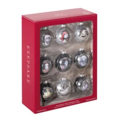 Hallmark Disney Tim Burton's The Nightmare Before Christmas Halloween Town Glass Ornaments, Set Of 9 -Lovely Souvenir Store Nightmare Before Christmas Glass Ball Keepsake Ornaments 2999QSB6289 04