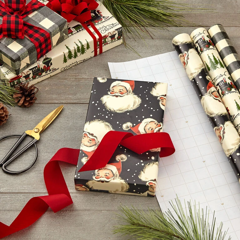 Hallmark Old-Fashioned Christmas 3-Pack Wrapping Paper, 120 Sq. Ft. 5 Hallmark Old-Fashioned Christmas 3-Pack Wrapping Paper, 120 Sq. Ft. - Image 3