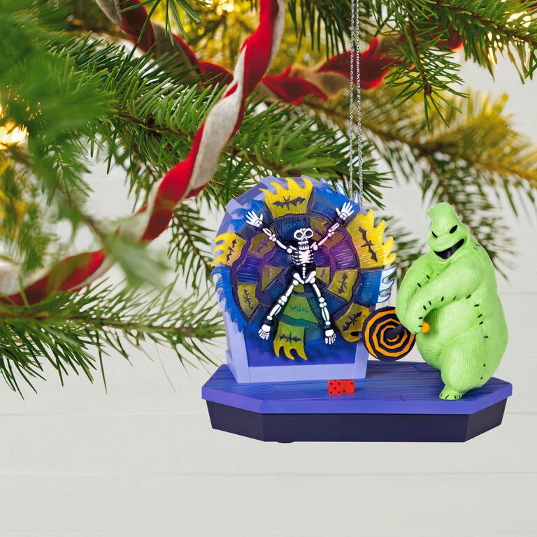 Hallmark Disney Tim Burton's The Nightmare Before Christmas 30th Anniversary Mr. Oogie Boogie Musical Ornament With Light And Motion 4 Hallmark Disney Tim Burton's The Nightmare Before Christmas 30th Anniversary Mr. Oogie Boogie Musical Ornament With Light And Motion - Image 2