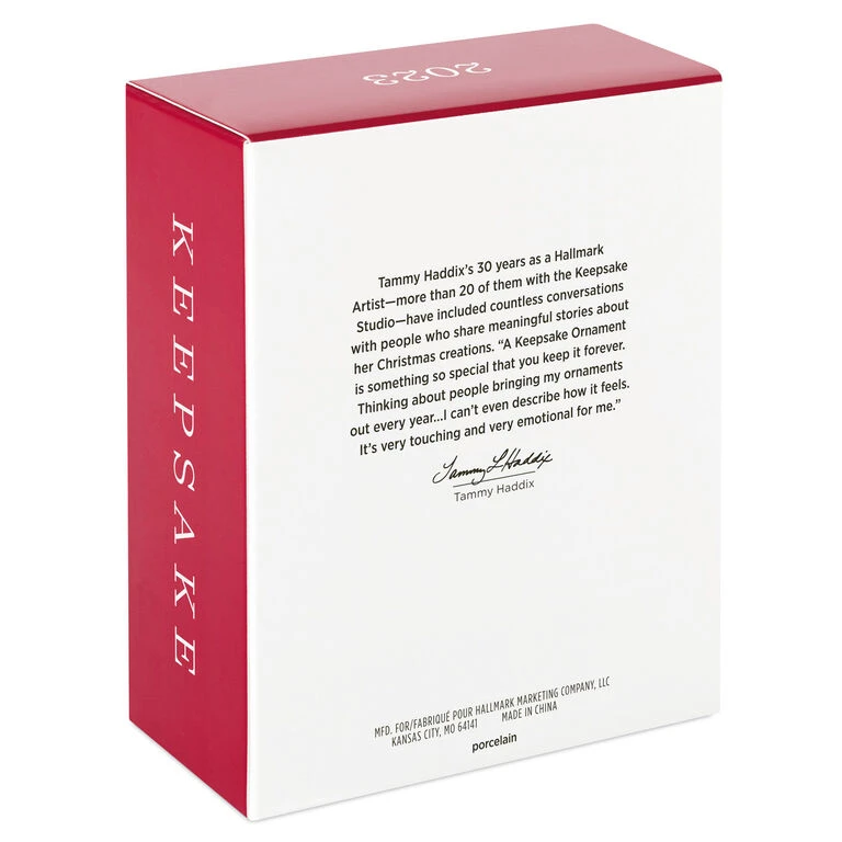 Hallmark Our First Christmas Birds In Heart 2023 Porcelain Ornament 7 Hallmark Our First Christmas Birds In Heart 2023 Porcelain Ornament - Image 5