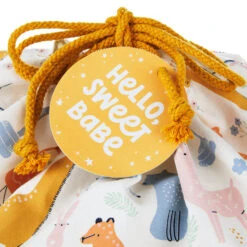 Hallmark 28" Pastel Animals Large Fabric Gift Bag With Tag -Lovely Souvenir Store Pastel Animals Fabric Gift Sack With Tag 1499EGB7167 04