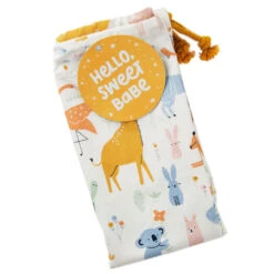 Hallmark 28" Pastel Animals Large Fabric Gift Bag With Tag -Lovely Souvenir Store Pastel Animals Fabric Gift Sack With Tag 1499EGB7167 06