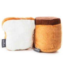 Hallmark Better Together Peanut Butter And Jelly Magnetic Plush, 5" -Lovely Souvenir Store Peanut Butter Jar and Bread With Jelly Magnetic Plush 1KID1641 03