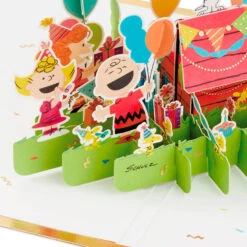 Hallmark Peanuts® Gang Celebrating You 3D Pop-Up Birthday Card -Lovely Souvenir Store Peanuts Gang Snoopy 3D PopUp Birthday Card 1499LAD2739 04