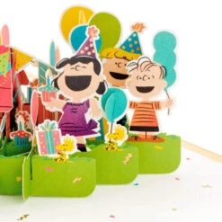 Hallmark Peanuts® Gang Celebrating You 3D Pop-Up Birthday Card -Lovely Souvenir Store Peanuts Gang Snoopy 3D PopUp Birthday Card 1499LAD2739 05