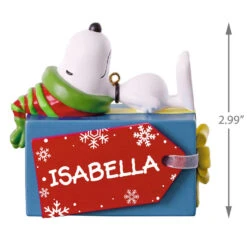 Peanuts® Snoopy Christmas Present Personalized Ornament -Lovely Souvenir Store Peanuts Snoopy Christmas Present Personalized Ornament 2499QHE1923B1 03