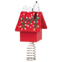 Hallmark Mini The Peanuts® Gang Snoopy Christmas Tree Topper And Tree Skirt, Set Of 2 -Lovely Souvenir Store Peanuts Snoopy Mini Keepsake Tree Skirt and Topper 2599QSB6249 07