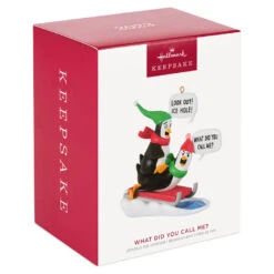 Hallmark What Did You Call Me? Ornament -Lovely Souvenir Store Penguins Sledding Keepsake Ornament 2099QGO2867 04