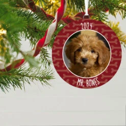 Hallmark Pet Personalized Text And Photo Ceramic Ornament 6 Hallmark Pet Personalized Text And Photo Ceramic Ornament -Lovely Souvenir Store Pet Personalized Round Ceramic Ornament 1999QHE1711B20 02