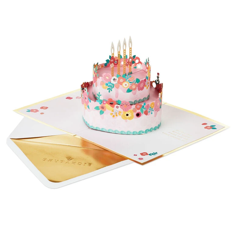 Hallmark Every Good Thing Floral Cake 3D Pop-Up Birthday Card 4 Hallmark Every Good Thing Floral Cake 3D Pop-Up Birthday Card - Image 2