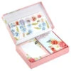 Hallmark Pink Floral Stationery Set And Desk Organizer Box 2 Hallmark Pink Floral Stationery Set And Desk Organizer Box -Lovely Souvenir Store Pink Floral Stationery Set and Note Cards in Box 5STZ1186 01