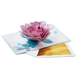 Hallmark The Special Place You Will Always Hold In My Heart Love Card -Lovely Souvenir Store Pink Lotus Flower 3D PopUp Love Card for Her 1299LAD2887 03