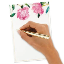 Hallmark Pink Peonies Stationery Set, Box Of 20 -Lovely Souvenir Store Pink Peonies Stationery Set 1499STN1137 04