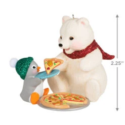 Hallmark Snowball And Tuxedo Sharing A Slice Ornament -Lovely Souvenir Store Polar Bear and Penguin Keepsake Ornament 1799QXR8049 03
