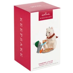Hallmark Snowball And Tuxedo Sharing A Slice Ornament -Lovely Souvenir Store Polar Bear and Penguin Keepsake Ornament 1799QXR8049 04