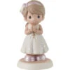 Precious Moments Blessings On Your First Communion Brunette Girl Figurine, 5.3" -Lovely Souvenir Store Precious Moments First Communion Brunette Girl Figurine 222021E 01