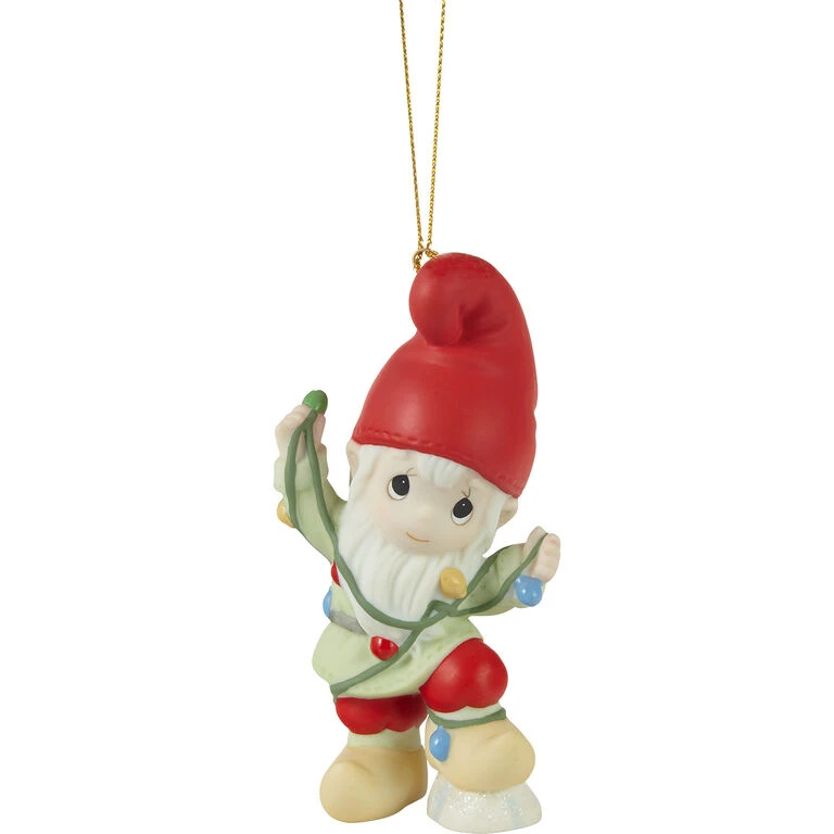 Precious Moments Gnome Worry, Be Happy Ornament, 4.1" 3 Precious Moments Gnome Worry, Be Happy Ornament, 4.1"