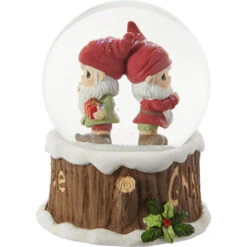 Precious Moments Gnaughty Or Gnice Gnomes Musical Snow Globe, 5.5" -Lovely Souvenir Store Precious Moments Gnomes Musical Snow Globe 211107 03