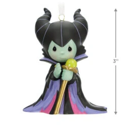 Hallmark Disney Precious Moments Maleficent Porcelain Ornament -Lovely Souvenir Store Precious Moments Maleficent Keepsake Ornament 2999QXE3279 03