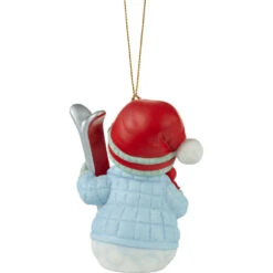 Precious Moments ‘Tis The Ski-Son To Be Jolly Ornament, 3.4" -Lovely Souvenir Store Precious Moments Snowman With Skis Christmas Ornament 231016 02