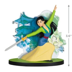 Hallmark Disney Mulan 25th Anniversary Heart Of A Warrior Ornament -Lovely Souvenir Store Princess Mulan With Sword Keepsake Ornament 1999QXD6679 03