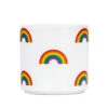 Rainbow Icons On White Ceramic Planter, 4.5" -Lovely Souvenir Store Rainbow Icons on White Planter 115440 01