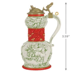 Hallmark Beer Stein Special Edition 2023 Ornament -Lovely Souvenir Store Red Green and Gold Beer Stein Keepsake Ornament 1999QGO2807 03