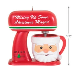 Hallmark Magical Mixer Ornament -Lovely Souvenir Store Red Stand Mixer With Santa Bowl Keepsake Ornament 1699QGO2909 03