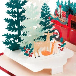 Hallmark Joy To You 3D Pop-Up Christmas Card -Lovely Souvenir Store Red Truck 3D PopUp Christmas Card 1299IXC7122 04