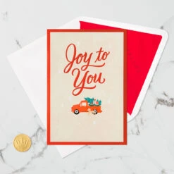 Hallmark Joy To You 3D Pop-Up Christmas Card -Lovely Souvenir Store Red Truck 3D PopUp Christmas Card 1299IXC7122 06