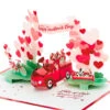 Hallmark Special Delivery 3D Pop-Up Valentine's Day Card -Lovely Souvenir Store Red Truck With Flowers 3D PopUp Valentines Day Card 1299IAV6066 01