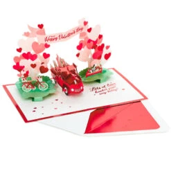 Hallmark Special Delivery 3D Pop-Up Valentine's Day Card -Lovely Souvenir Store Red Truck With Flowers 3D PopUp Valentines Day Card 1299IAV6066 03