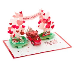 Hallmark Special Delivery 3D Pop-Up Valentine's Day Card -Lovely Souvenir Store Red Truck With Flowers 3D PopUp Valentines Day Card 1299IAV6066 04